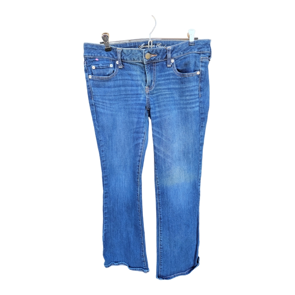 American eagle jeans Womens 10 favorite boyfriend Stretch denim blue